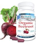 Organic Beet Root Supplement - 150 Beetroot Capsules, 1400mg/Serving (700mg per Cap)