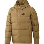 adidas Men's Helionic Hooded Down Jacket, Mesa, Medium