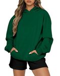 BETTE BOUTIK Womens Pullover Sweatshirts Cute Oversized Y2k Fall Outfits 2024 Essentials Hoodies Fleece Long Sleeve Shirts Loose Casual Pullover Fashion with Pockets Green