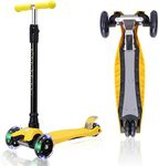3 Wheel Scooter for Kids, Kids Scooter with Light Up Wheels, Sturdy Deck Design, and 4 Height Adjustable Suitable for Kids Ages 3-12