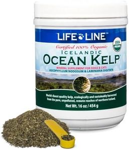 Life Line Pet Nutrition Organic Ocean Kelp Supplement for Skin & Coat, Digestion in Dogs & Cats,16oz, 20101