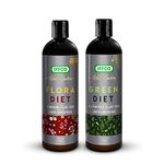 IFFCO Urban Gardens - Gardening Diet Combo 400ml - Flora Diet Concentrate + Green Diet Concentrate - Water Soluble Liquid Fertilizers for Flower Boost and All Purpose Plant Food