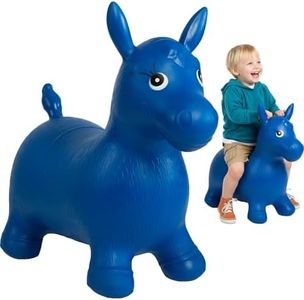 NDN LINE Bouncy Horse - Hopper Horse Inflatable Jumping Animal with Pump