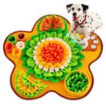 TAIYUNWEI Snuffle Mat for Dogs, Pet Slow Feeding Mat, Interactive Pet Foraging Mat for Smell Training, Stress Relief, Puzzle Training Toy for Large Medium Puppies (Big Flower)