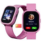 Vibez Smart Watch for Kids – SIM Card, 4G Voice Calling, GPS Location Tracker, Voice Chat, Video Call, Geo-Fencing, SOS Emergency, Health Monitoring Baby Smartwatch & Parental Control (Miracle, Pink)