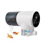 Pet Central 3-Way Automatic Fish Feeder – Programmable Timer Feeder for Aquariums & Ponds – High Capacity – Battery Operated – Adjustable Feeding Times – No Clog Design