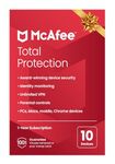 McAfee Total Protection 2023 | 10 Devices | Antivirus Internet Security Software | Unlimited VPN | 1 Year Subscription | By Post