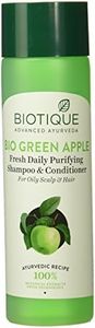 Biotique Bio Green Apple Fresh Daily Purifying Shampoo and Conditioner for Oily Hair and Scalp, 190ml