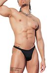 JJ Malibu Men's Swimsuit Fun Bikini Briefs Swim Trunks Swimwear,BlackMesh,Medium