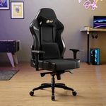 Green Soul® | Monster Ultimate Series T | Multi-Functional Ergonomic Gaming & Office Chair | Premium Spandex & PU Leather Fabric | Adjustable Neck, Lumbar Pillow | 4D Adjustable Armrests (Full Black)