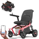 ROBOOTER E40: Portable Electric Wheelchair for Adults, Foldable Lightweight Airline-Friendly Design, Extended Range for Everyday Use and Travelling - Motorized Power Chair supporting up to 330 lbs