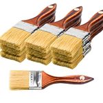 20pcs Premium Chip Brushes Bristle Paint Brushes for Paint, Stains, Varnishes, Glues, and Gesso (2inch)