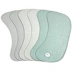 lulumoon Muslin Burp Cloths Sets - Large Cotton Burping Cloth Super Soft and Absorbent for Baby Boys and Girls 6pack (Green)