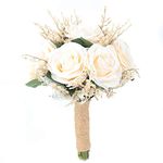 NOCEANRISE Wedding Romantic Bouquet Bridesmaid Bouquet Artificial Flowers Handmade Vintage Bouquet