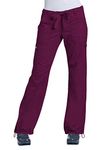 Koi Women's Lindsey Ultra Comfortable Cargo Style Scrub Pants, Wine, Medium