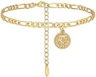 Gold Anklets for Women Dainty Zodia