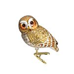 Old World Christmas Pygmy Owl Glass Blown Ornaments for Christmas Tree, White, 3¼ Inch