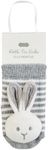 Mud Pie Baby Bunny Rattle Toe Socks, Grey, 0-12M