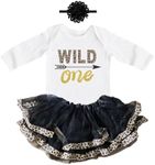 Luke and Lulu 1st Birthday Girl Wild One - Leopard, PinkGold - Wild One Birthday Outfit Girl