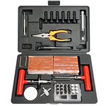 DeShan Tire Repair Kit, 98Pcs Heavy Duty Tire Plug Kit, with Universal Tire Repair Tools to Fix Punctures and Plug Flats for Car/Motorcycle/Truck/Tractor/Trailer/RV/ATV