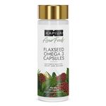 Kapiva Flaxseed Omega 3 Capsules (60N) | Vegetarian Flaxseed Oil Omega | Better Joint & Heart Health (60 Cap (Pack of 1))