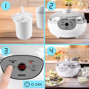Duronic Electric Yogurt Maker – YM2, Homemade Yogurt Machine