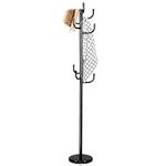 Multigot Metal Coat Rack, Freestanding Clothes Hanger with 8 Hooks, Entryway Home Floor Hall Tree for Hat Bag Scarf Umbrella