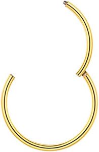 PROSTEEL 20g 8MM de diámetro aro Abierto Continuo Nariz Anillo Piercing Nariz