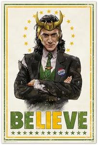 Grupo Erik Marvel Loki Poster - 36 x 24 inches / 91.5 x 61 cm - Marvel Poster - Loki Poster - Shipped Rolled Up - Cool Posters - Art Poster - Posters & Prints - Wall Posters
