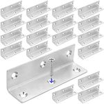 DILNAZ ART 22 Pack Stainless Steel Corner Brace for Wood 4 X 1 Inch Heavy Duty L Corner Bracket Joint Right Angel Bracket Fastener for Wood Cabinets Furniture(100X25X2mm)