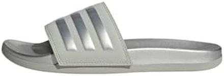 adidas Women's Adilette Comfort Slides Slippers, Grey Two/Silver met./Grey Two, 8 UK
