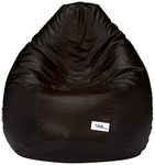 StyleOceans XXL Black and Brown Bean Bag Cover Without Beans