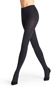 FALKE Women's Warm Deluxe 80 Denier Tights, Matte Effect, Silky Soft, Casual or Dress, Thick Opaque Warm, Nylon, Blue (Marine 6179), S, 1 Pair