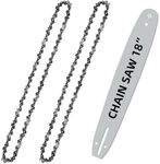 2 Pack 18 Inch Chainsaw Chain and C