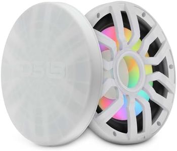 DS18 NXL-iQ12SUB/WH12” Marine Subwoofer 600W RMS 4 Ohm with Digital LED Lights, IP65 Water-Resistant Boat Subwoofer, Hybrid Magnet Motor, Aluminum Basket, Removable Grille