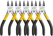 BOOSDEN 5" Wire Cutters, 5 Pack, Precision Cutting Pliers, Ultra Sharp Wire Snips Wire Clippers, Spring Loaded Flush Cutter, Diagonal Cutting Pliers for Jewelry Making Crafting, Wire Cutters Set