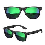 LUENX Men Sunglasses Polarized Women Green Mirror Lens - UV 400 Protection 54MM Classic Style