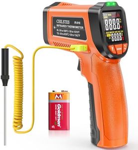 CEILSTES Infrared Thermometer Gun, Non-Contact Digital Laser Temperature Gun, -58°F to 1076°F, Adjustable Emissivity and Max/Min Values for Industrial, Cooking, Griddle,Engine, HVAC (Not for Human)
