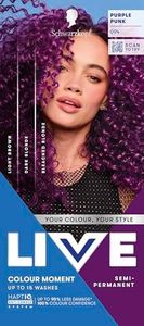 Schwarzkopf LIVE Colour Moment 094 Purple Punk, with HaptiQ Anti-Damage System, Semi-Permanent Purple Hair Dye, Up to 15 Washes