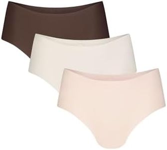 NEGATIVE Underwear – Base Boy Shorts Underwear for Women – No Show - 3 Pack (US, Alpha, Large, Regular, Regular, Neapolitan)