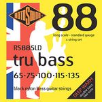 Rotosound RS885LD Black Nylon Flatwound 5 String Bass Guitar Strings (65-135)