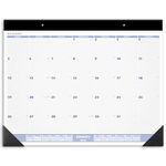 AT-A-GLANCE 2025 Desk Calendar, Monthly, Desk Pad, 25" x 19", Jumbo, Blue/Gray (SW2300025)