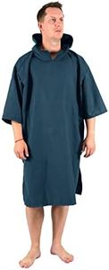 Lifeventure Unisex Compact | Lightweight, Surfing, Lifeventure Changing Robe Lightweight Stretchy Microfibre Towel Poncho with Hood for Travel Su, Navy, One Size UK