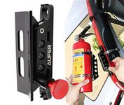 (1-Year Warranty) Universal Adjustable Roll Bar Fire Extinguisher Mount Holder Compatible with for Jeep Wrangler Gladiator Bronco UTV Polaris RZR Can Am ATV and Large Motorcycle,Aluminum