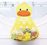 GetGift Baby Bath Toy Storage Organiser Bathtub Toy Holder Bath Toy Net Cute Animal Shape Bath Toys Keep Kids Bathtub Toys Dry and Neat for Baby Toddlers Yellow Duck/Brown Bear