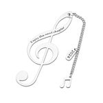 Bookmark for Women Men Her Him 2024 Graduation Gifts for Music Teacher Music College University High School Student 2024 Retirement Gifts for Women Music Lover Christmas Stocking Stuffers for Friends