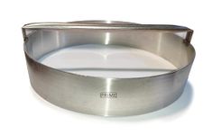 Round Steel Ring Cake Cut Outs Pizza Base Cutter with Handle (8 Inch)