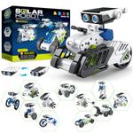 ACELIFE Solar Robot Toy,12 in 1 STEM Toys for Kids Age 8-12, Solar Power Building Toy with Solar Panel and Battery,Educational Engineering Robotics Christmas Birthday Gifts Toy for Boys Girls (Green)