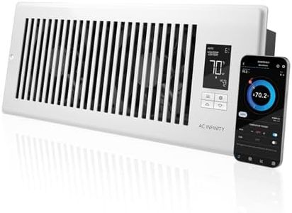 AC Infinity AIRTAP T4 White, Register Booster Fan for 4” x 12” Register Holes, Improves Heating & Cooling from AC Vents, with 10-Level Speeds and Bluetooth Integrated App Control