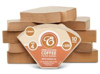 1000 Size 4 Coffee Filter Paper Cones, Unbleached by EDESIA ESPRESS